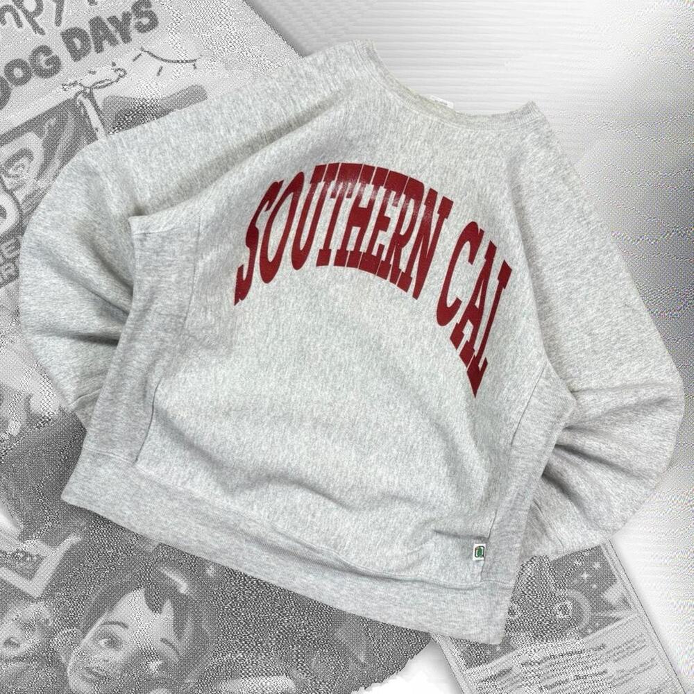 Vintage Desert Sportswear‎ Heavyweight Gray & Red Southern California Pullover